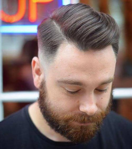 Mid Haze Uncovered spot with Side Part-32 Gallant Hairstyles for Men with Receding Hairlines