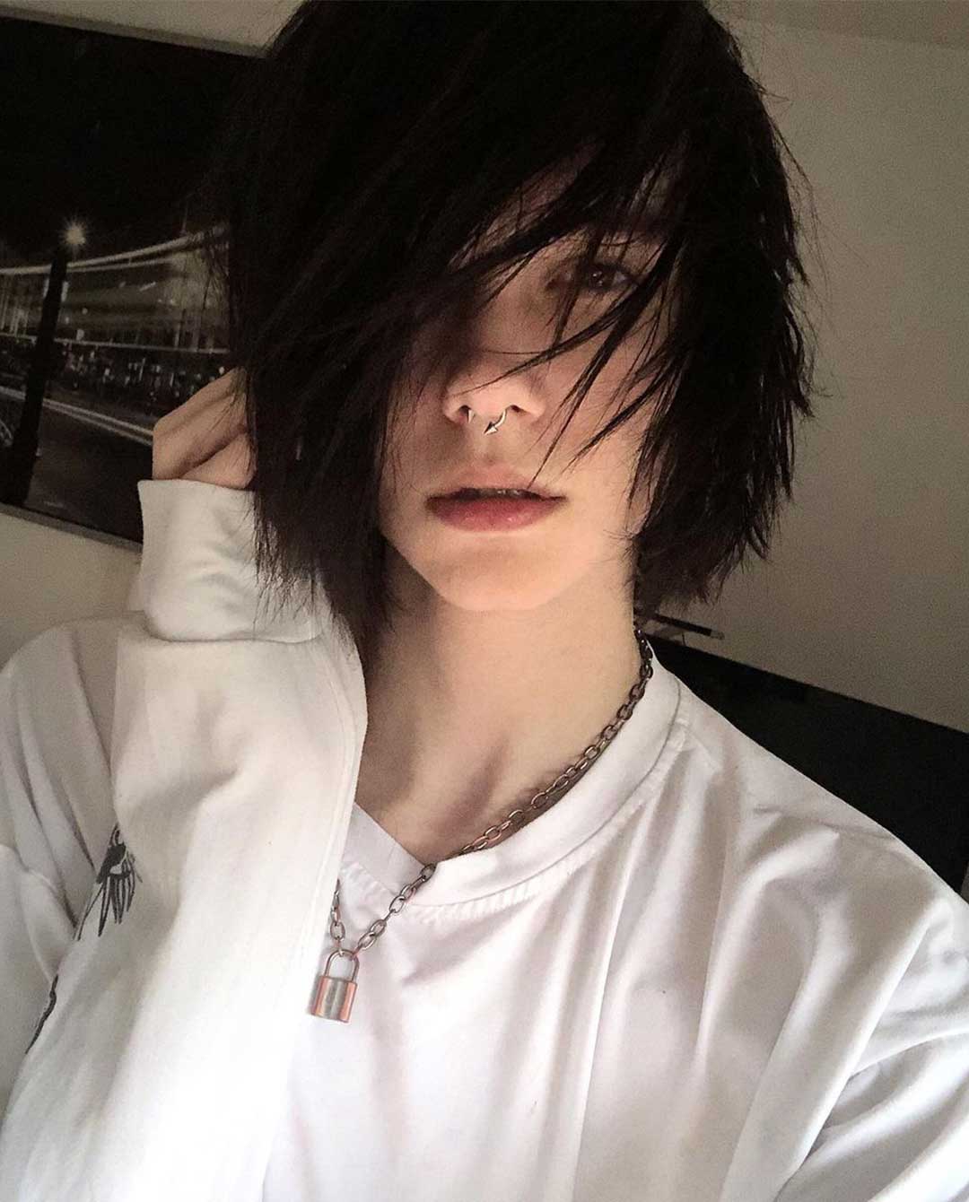 Fine Wispy Emo Hairstyle