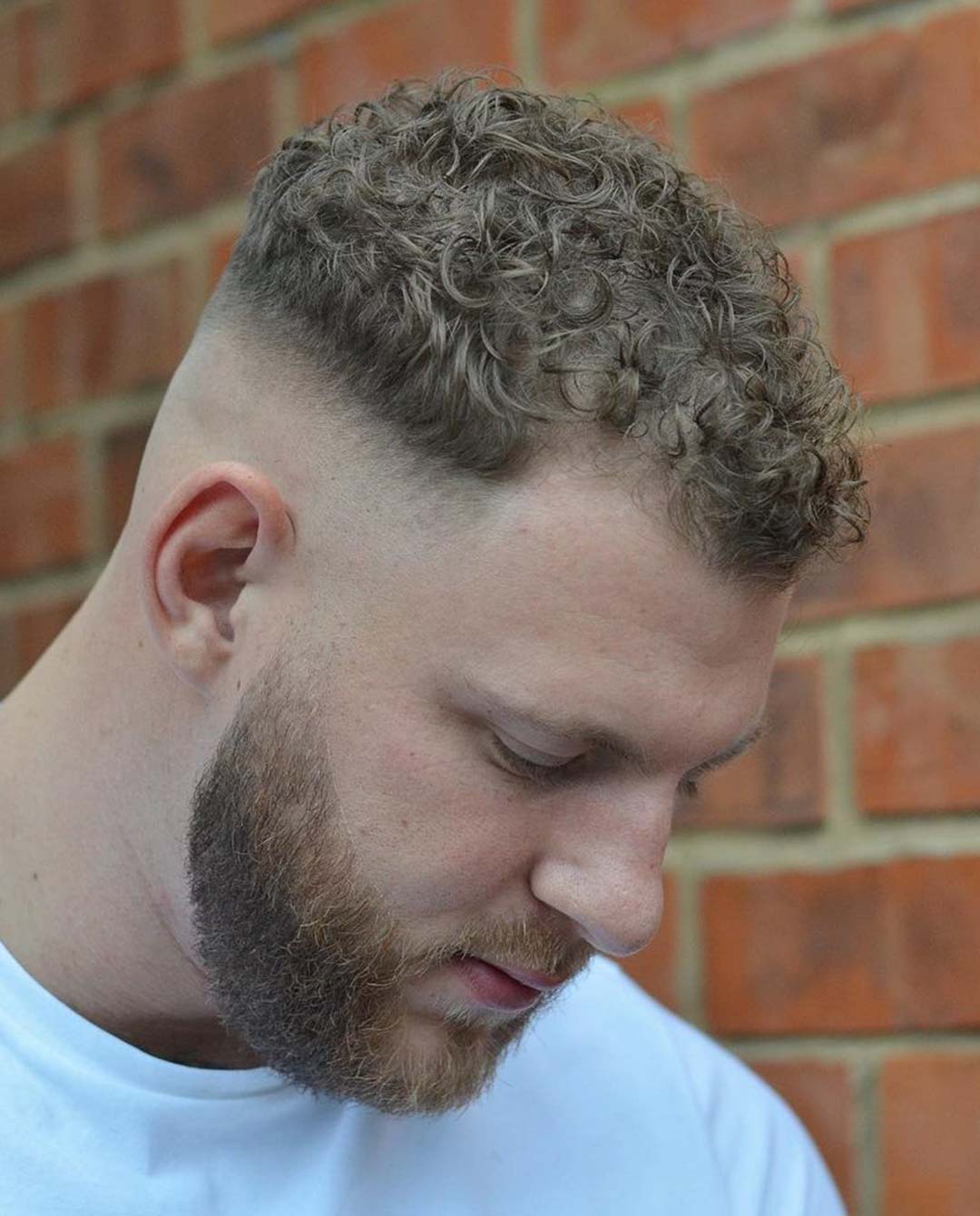 Extra-short Curls with Drop Fade