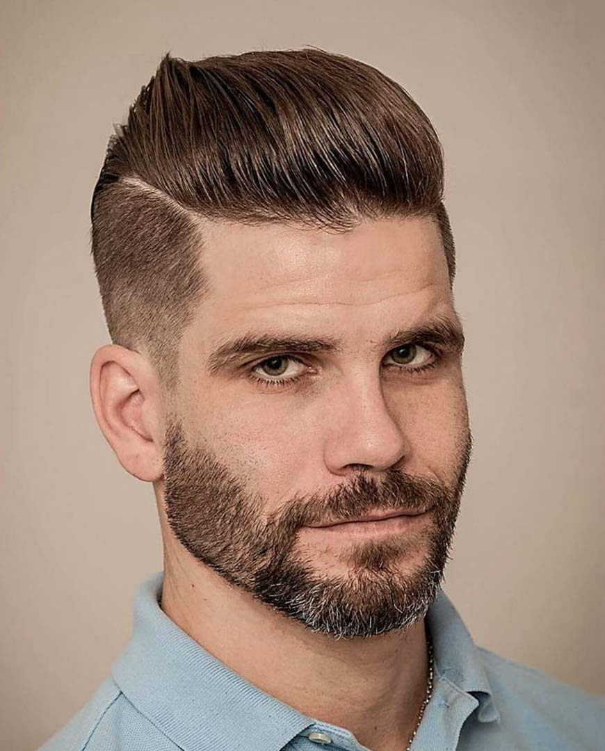 Pompadour with Deep Part