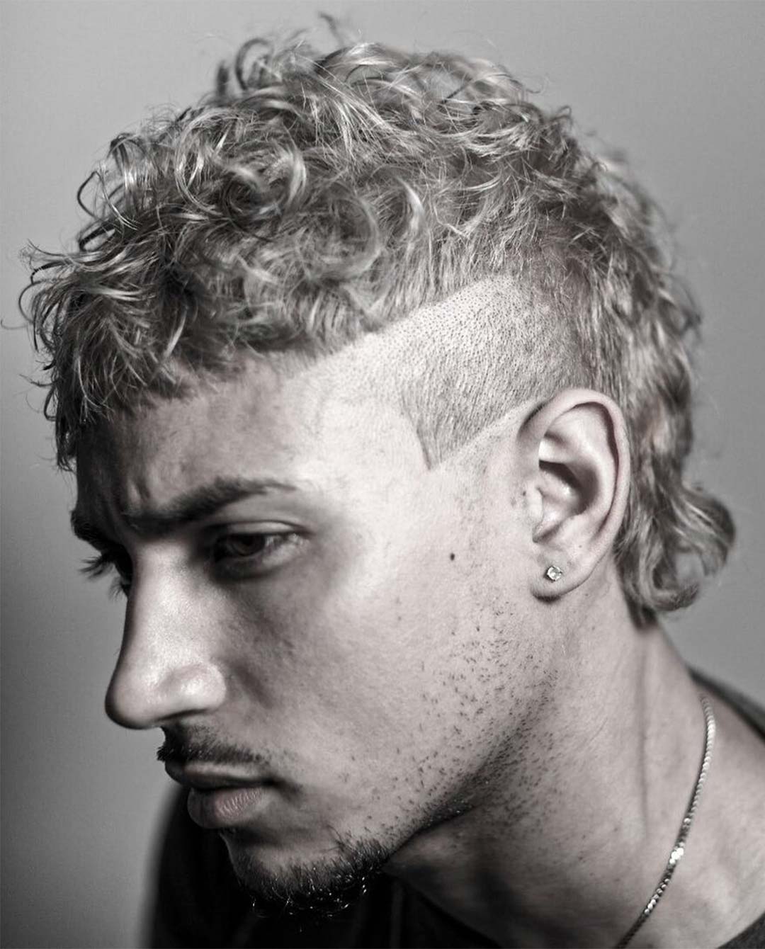 Curly Mullet + Reverse Fade