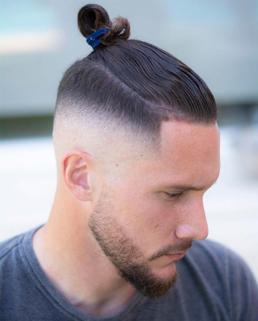 High Fade and Top Knot