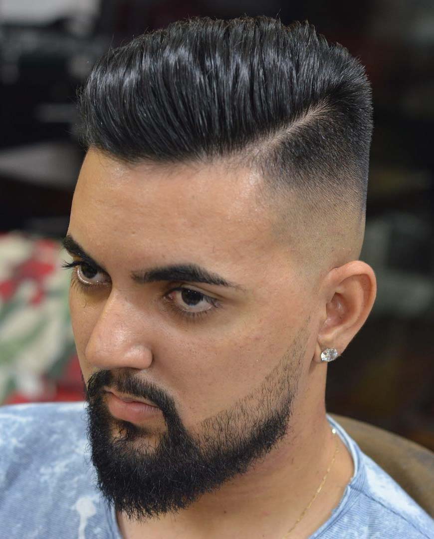 Pompadour with Part