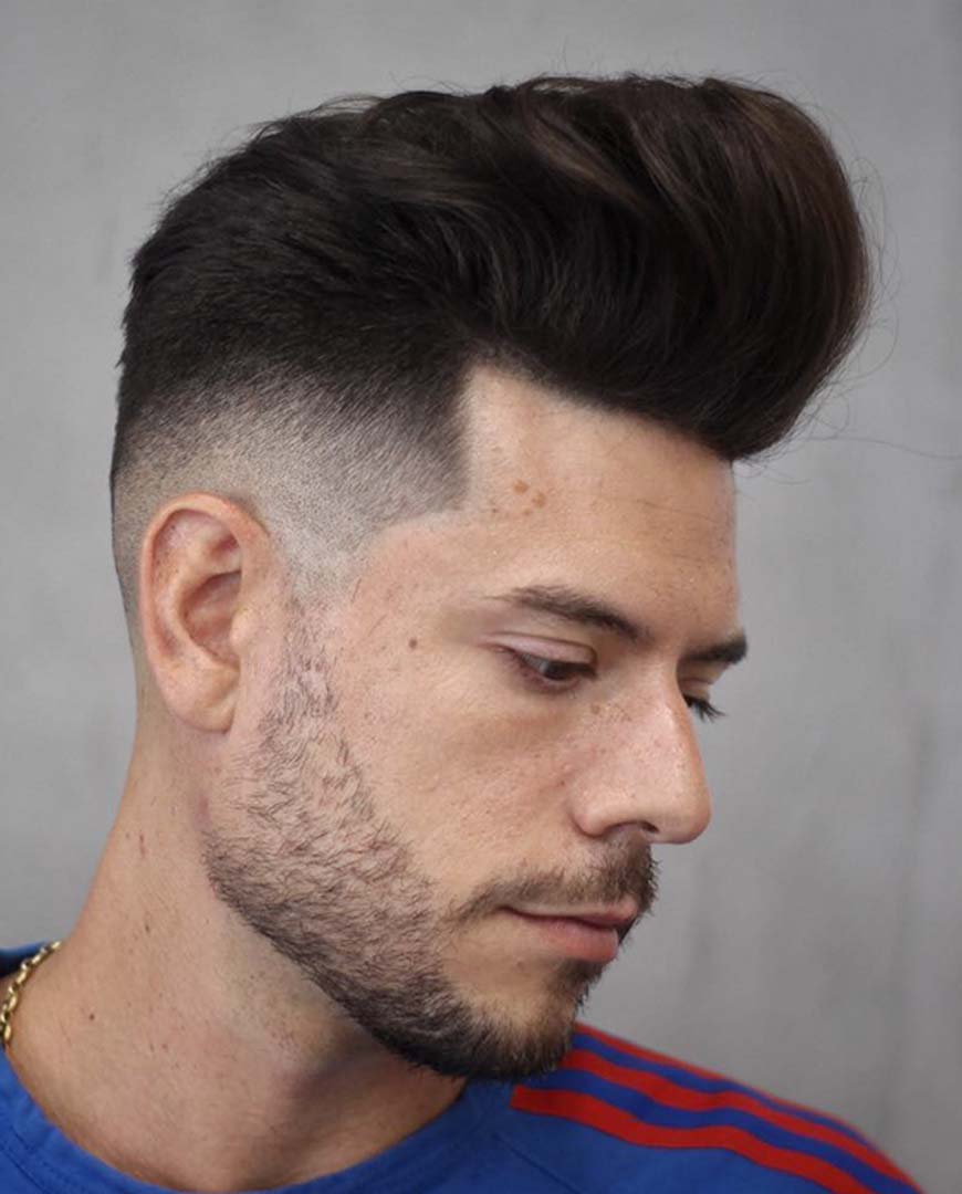 Pompadour with High Fade