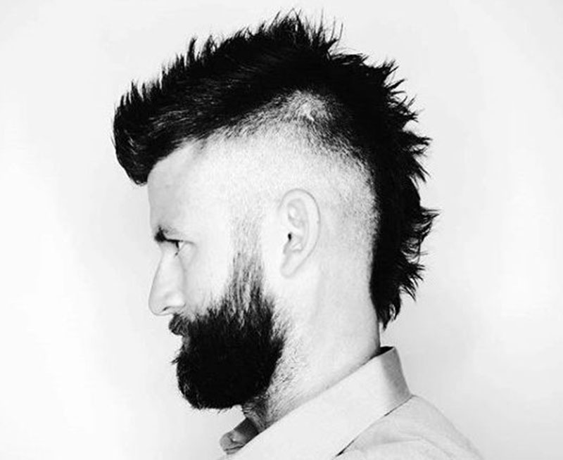 Bald Fade Fohawk haircut