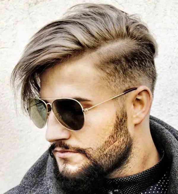 Side Part with Blurry Fade haircut