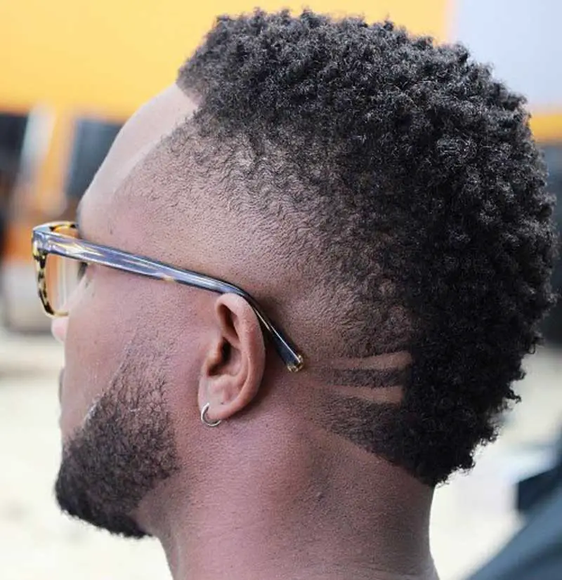Short Kinky Faux Hawk haircut