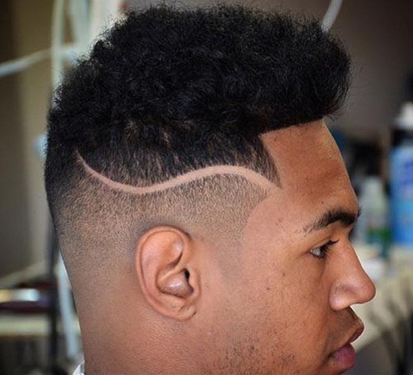 Natural Curl with Low Signature Fade haircut