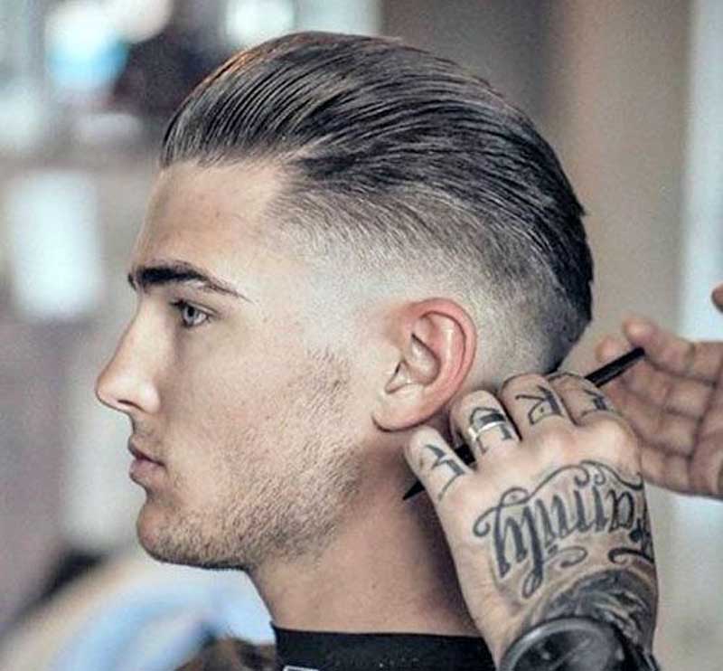 Slick Back haircut