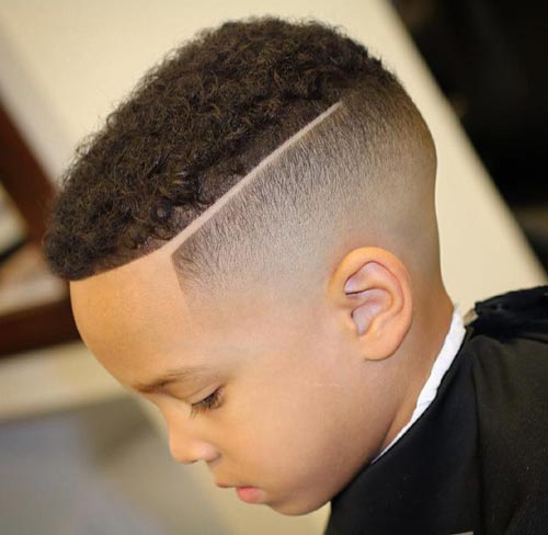 Short Curled Flat Top - Toddler Boy Haircuts