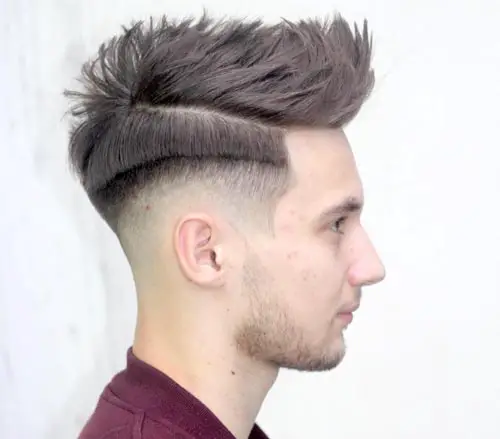 Faux Hawk with Clear Low Fade Hairstyle