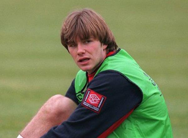 David Beckham with Hair Bangs