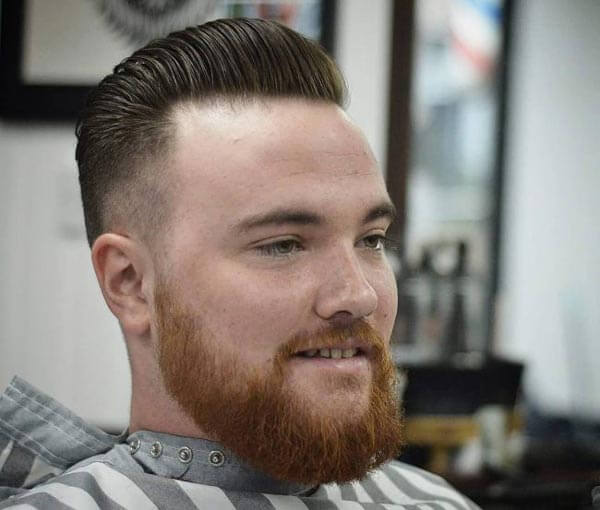 Mid Fade Slick Back haircut