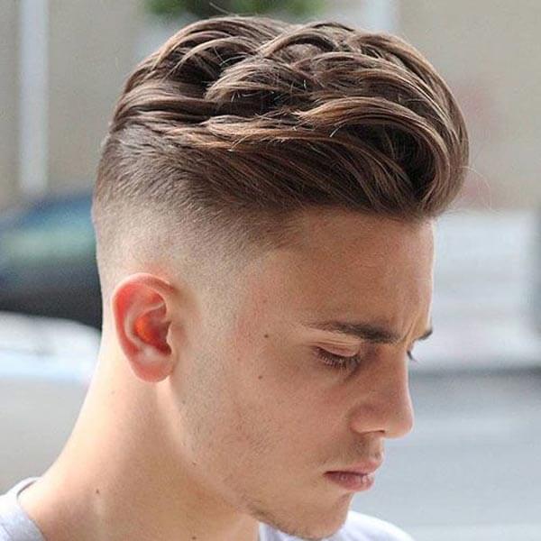 Textured Disheveled Comb Over haircut