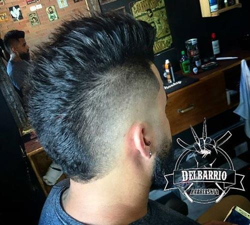 Textured Mohawk With Low Fade