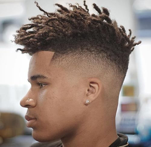 Dreadlock Mohawk With High Fade