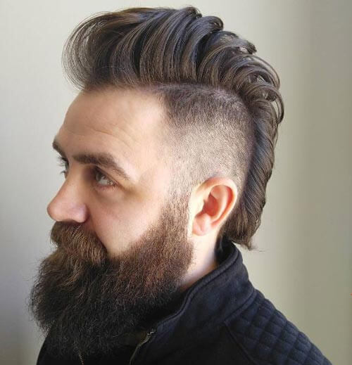 Tapered Mohawk with Pompadour