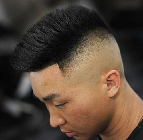 Spiky High Fade Mohawk