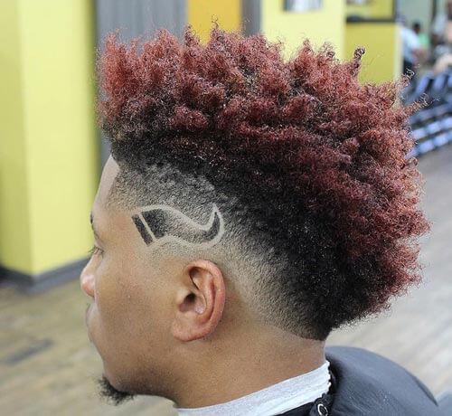 Mohawk Fade With Side Design