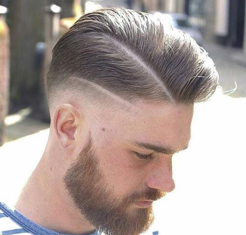 Skin Fade with Double Razor Line