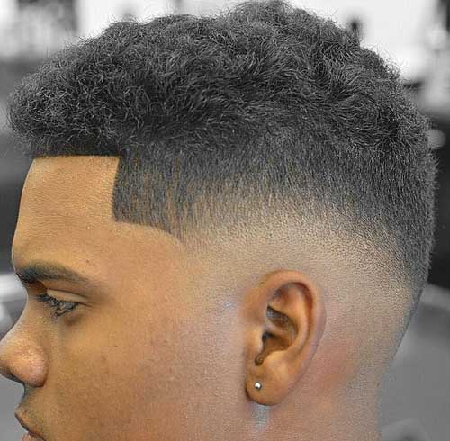 Skin Fade with Curly Top