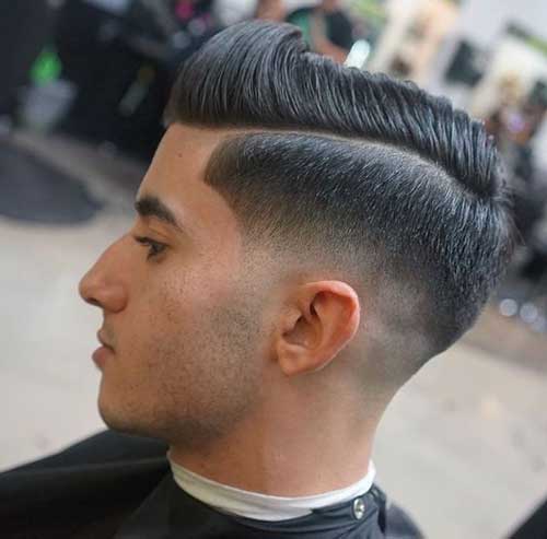 Stylish Comb Over with Drop Fade