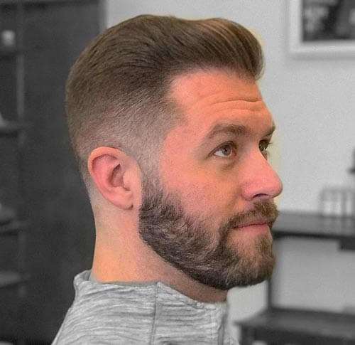 Comb Over with High Fade