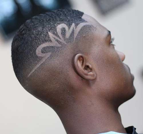 Wavy High and Tight Haircut with Shaved Design