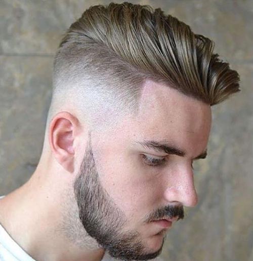 Quiff Haircut with Undercut Fade