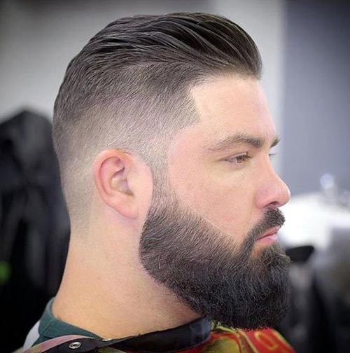 Side Swept Haircut with Undercut