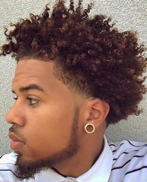 Low Drop Fade With Curls