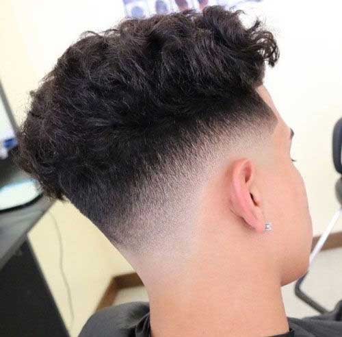 Messy Taper with Curly Top