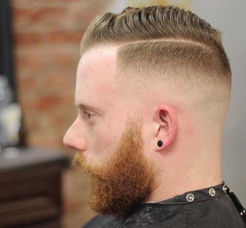 Quiff Haircut with High Drop Fade