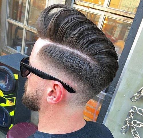 Quiff Haircut with Drop Fade