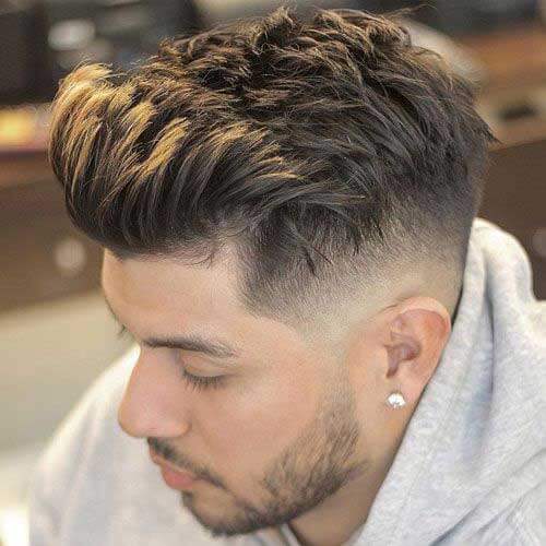Textured Quiff with Low Fade
