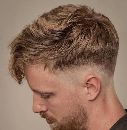 Low Drop Fade with Fringe