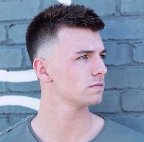 Finished Quiff with Blurred Sides-24+ Crew Cut Fade Haircuts – Classic & Neat Look For Men