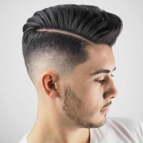 Modern Pompadour with Drop Fade