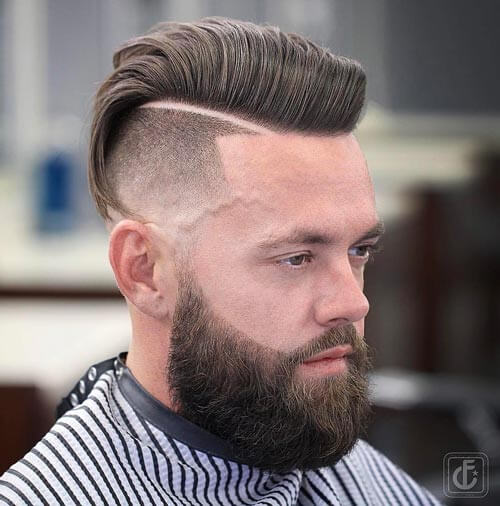 Widows's Peak Pompadour Fade