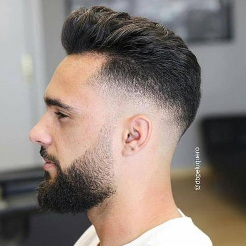 Pompadour with Razor Fade