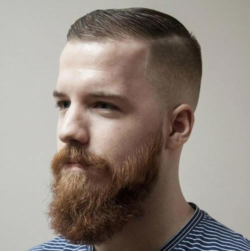 Side Part with Skin Fade and Beard