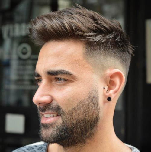 Soft Comb Over Haircut with Spikes