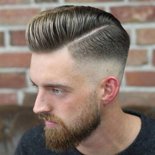 Pompadour with Drop Fade