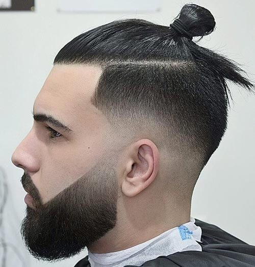 Man Bun Undercut with Fades