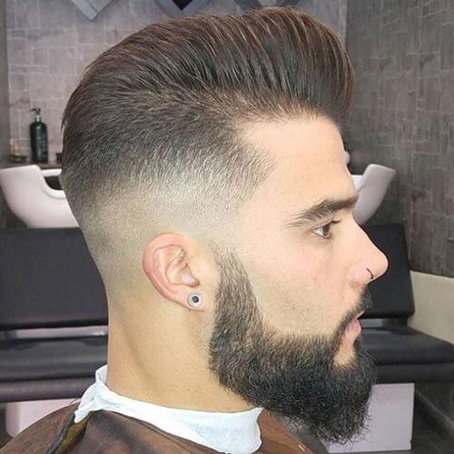 Pompadour Fade with Beard