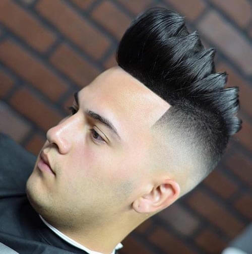 Sectioned Pompadour with High Skin Fade