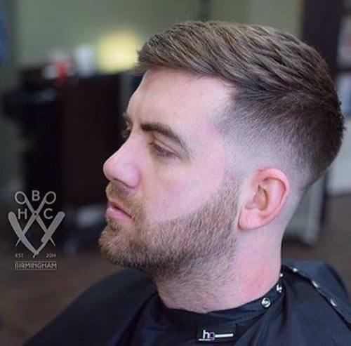 Textured Crew Cut with Taper Fade