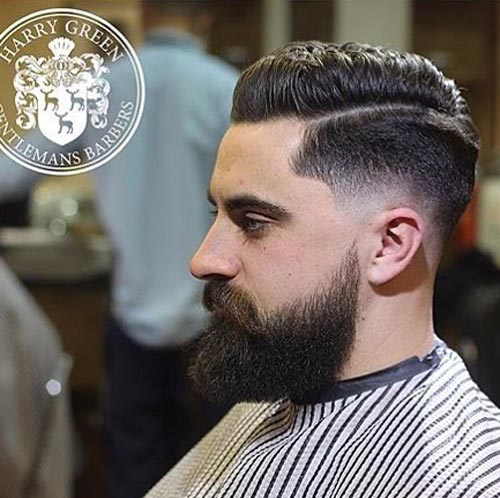 Classic Side Part with Low Fade