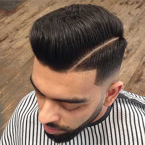 Hard Part Comb Over Fade