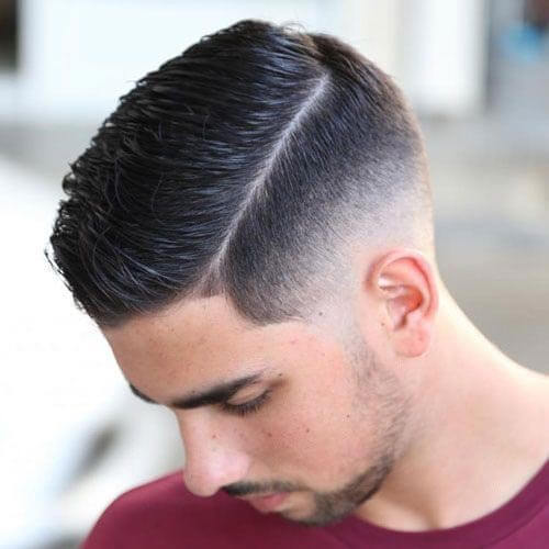 Side Part with Low Skin Fade